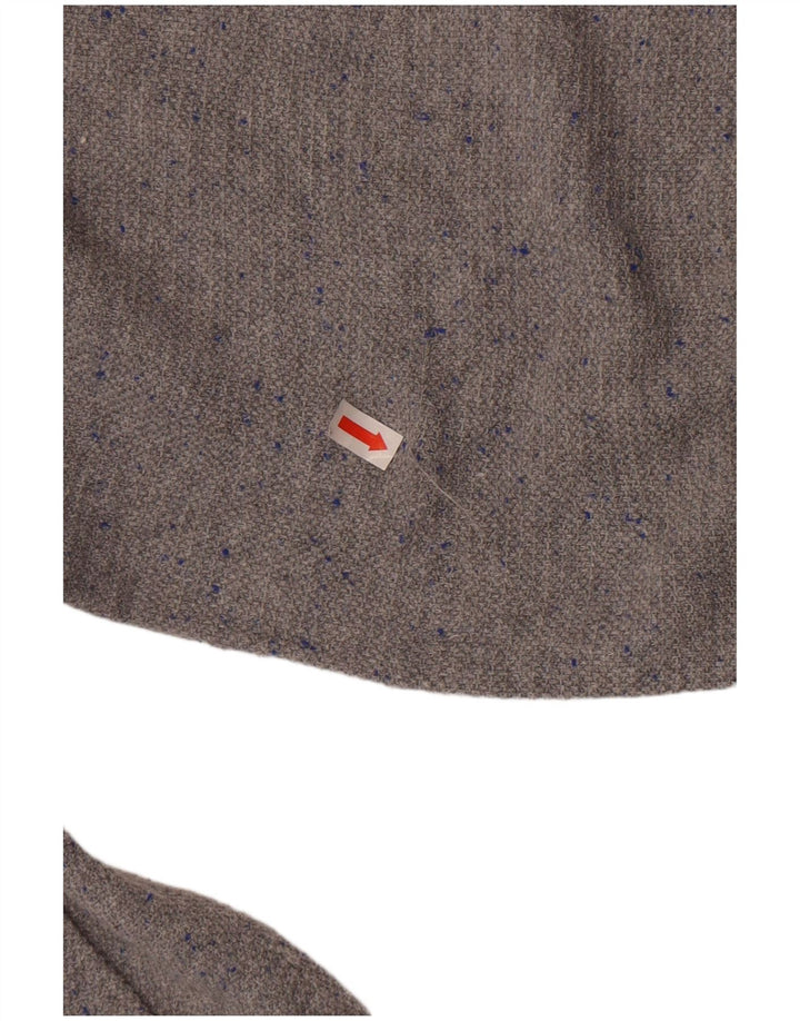 Zara Herre sweater med rund hals XL Grå Flecked Bomuld