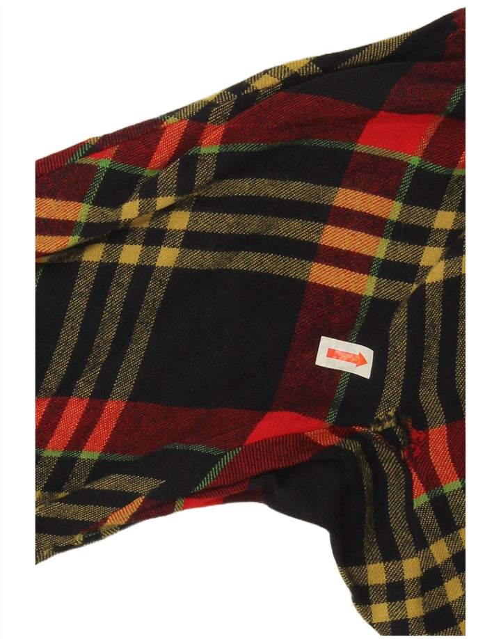 Vintage Dame Langærmet Bluse Top UK 14 Large Red Check