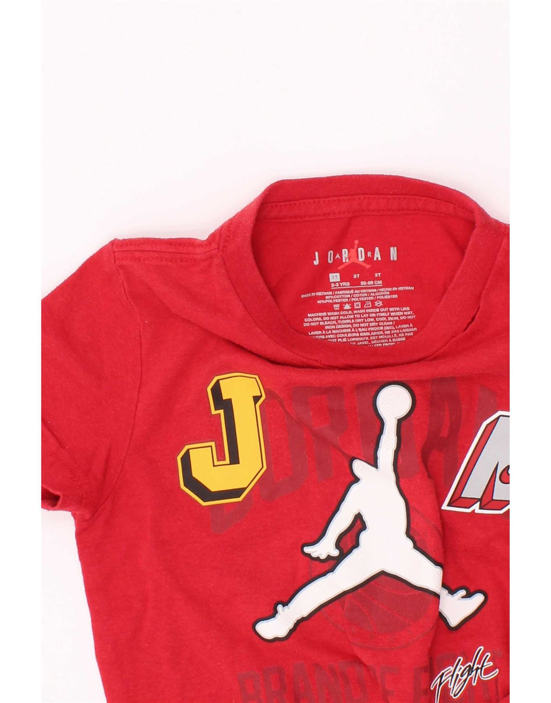 Jordan drenge grafisk t-shirt top 2-3 år rød bomuld
