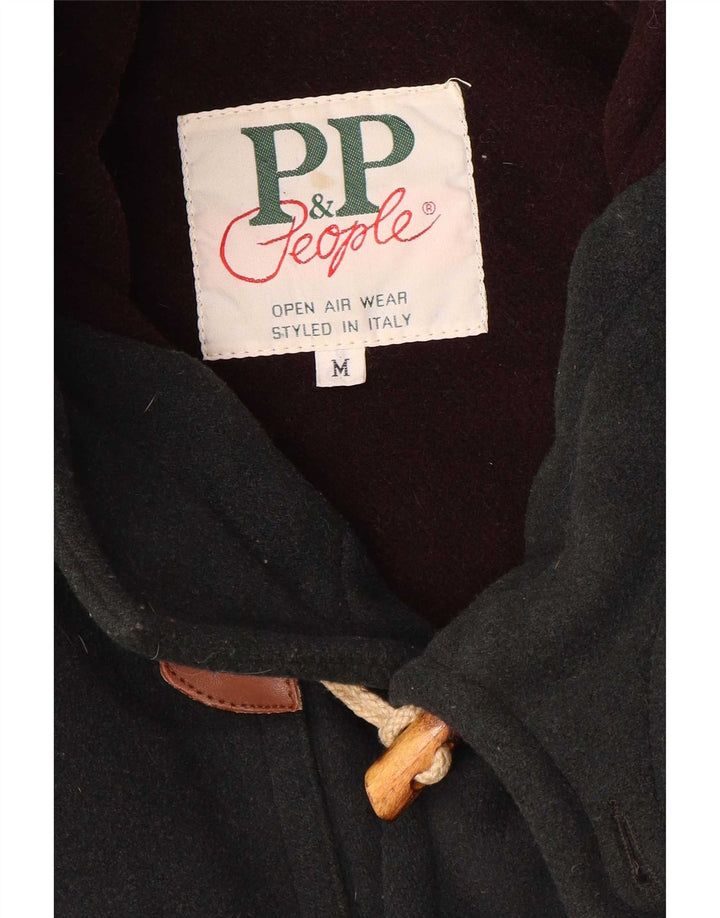 P&P People Herre Hooded Duffle Coat UK 38 Medium Green Wool