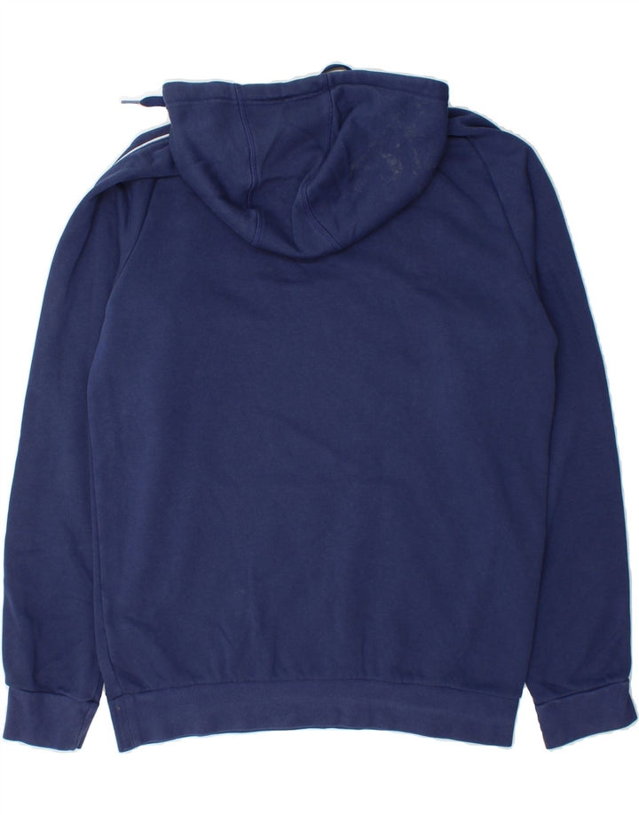ADIDAS Mens Hoodie Jumper Medium Navy Blue Cotton Vintage Adidas and Second-Hand Adidas from Messina Hembry 