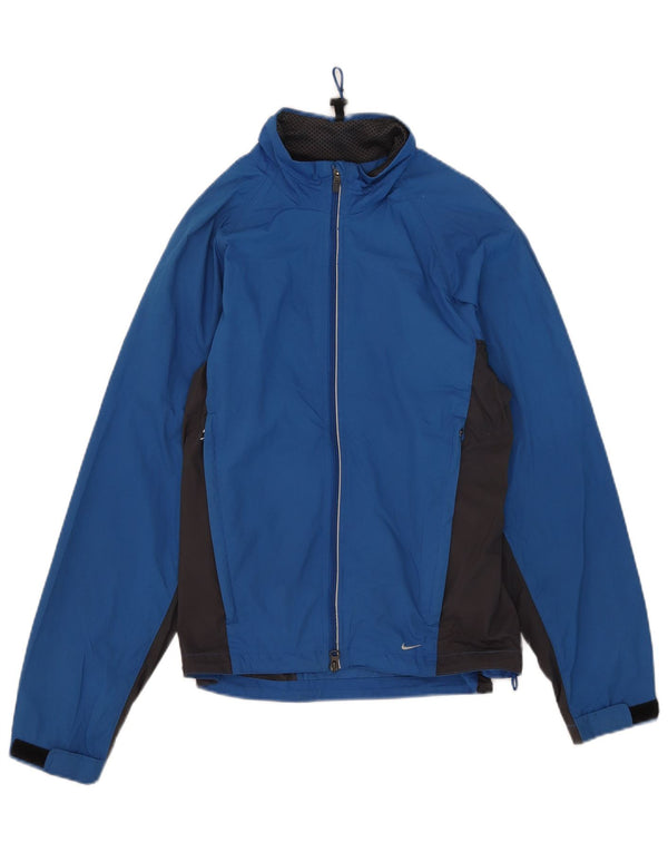 Nike Dame Clima-fit regnjakke UK 10/12 Medium Blue Colourblock