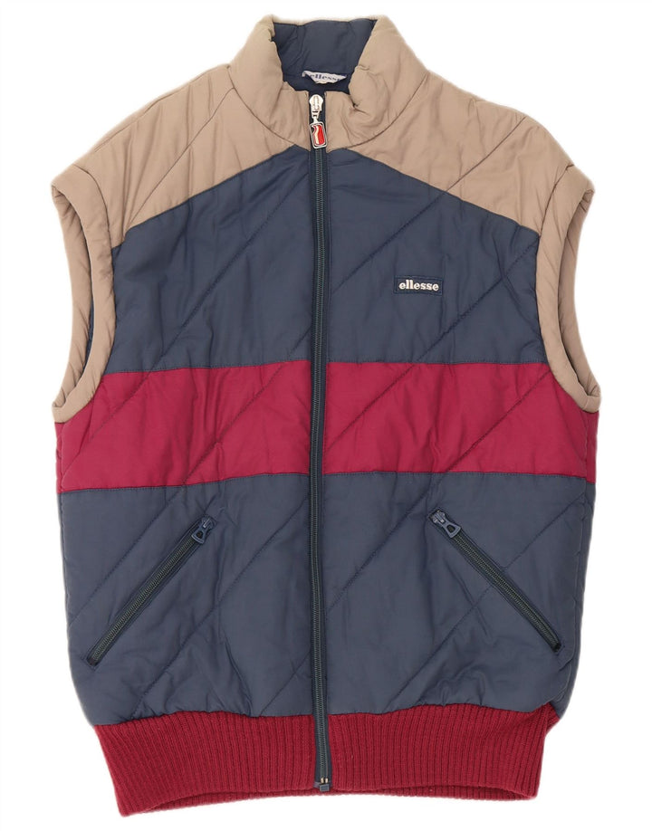 Ellesse Herre Polstret Gilet IT 48 Medium Blue Colourblock Bomuld