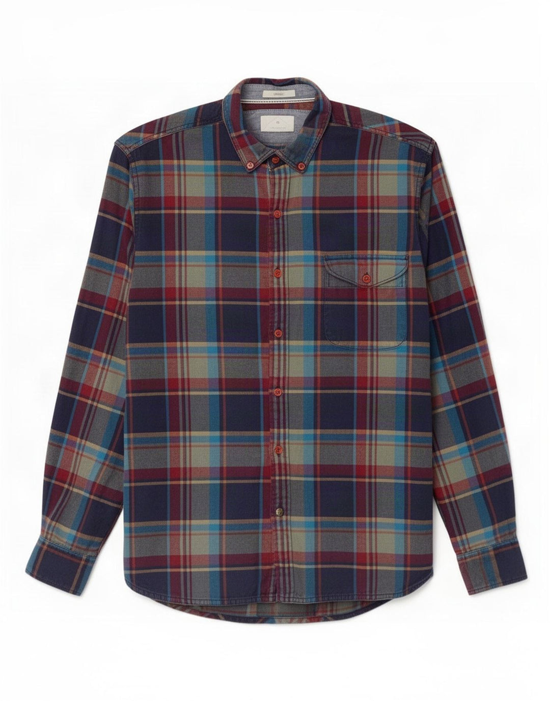 White Stuff Herre Flanell Shirt Medium Navyblå Plaid Bomuld