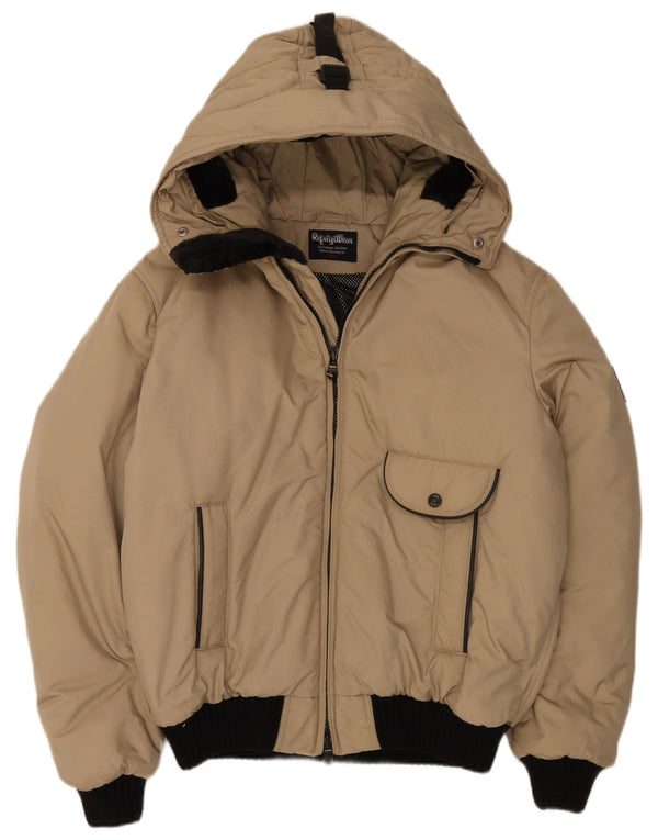 Refrigiwear Herre hættepolstret jakke UK 44 2XL Beige Nylon