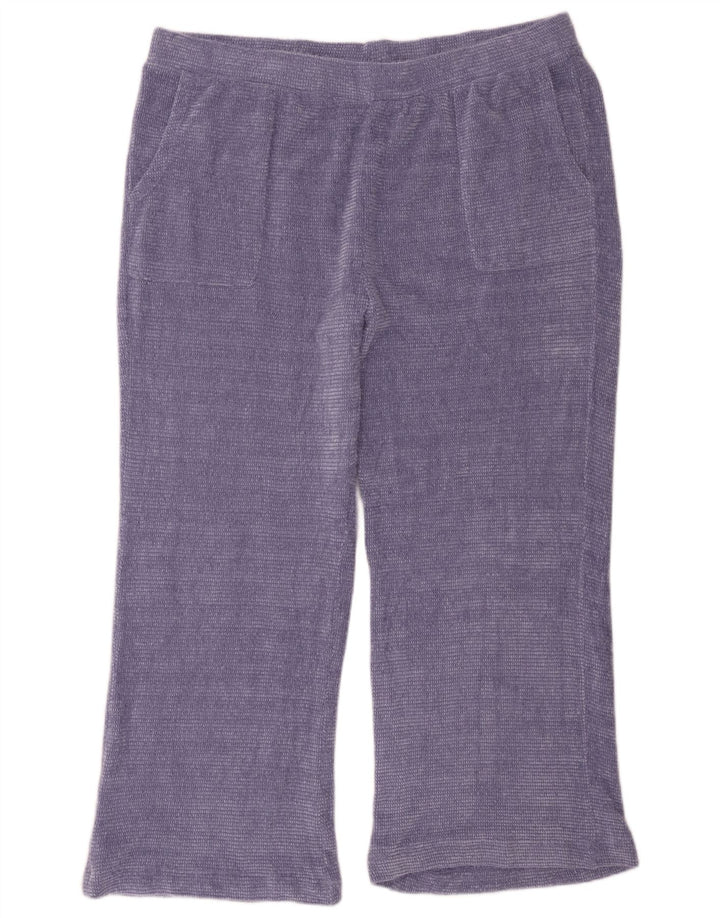 Marks & Spencer Strikket træningsdragt bukser til kvinder UK 18 XL Lilla polyester