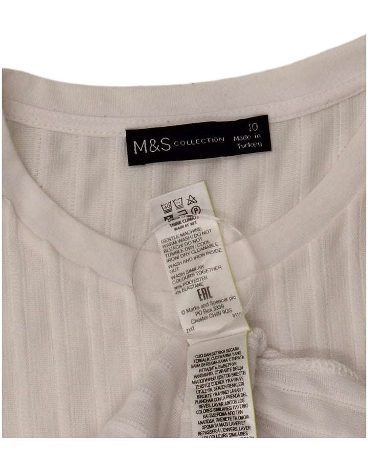 Marks & Spencer Dame Oversized Top Langærmet UK 10 Small White
