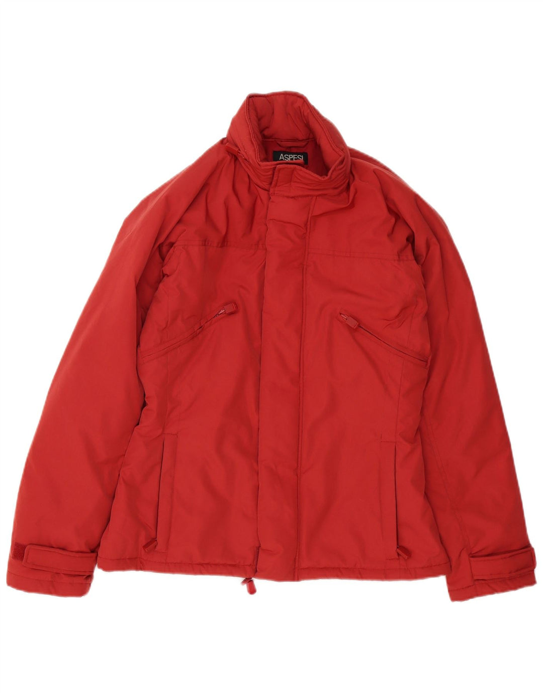 Aspesi Dame Polstret Jakke UK 14 Medium Rød Polyester