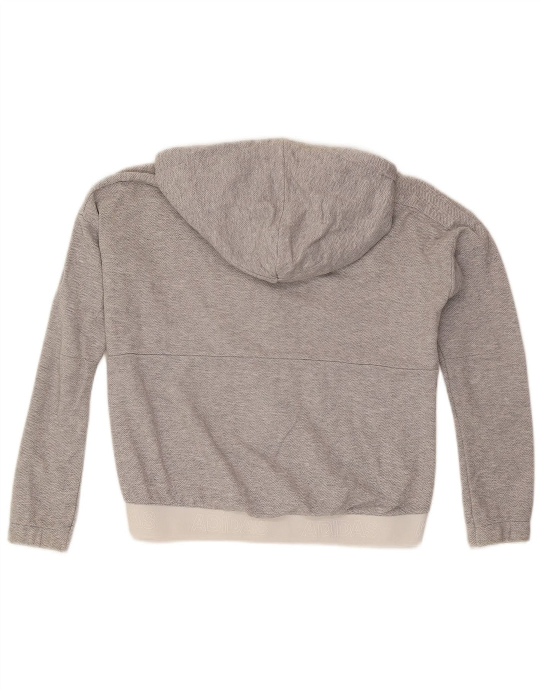 Adidas Dame Oversized Hættetrøje Sweater UK 8/10 lille grå sildeben