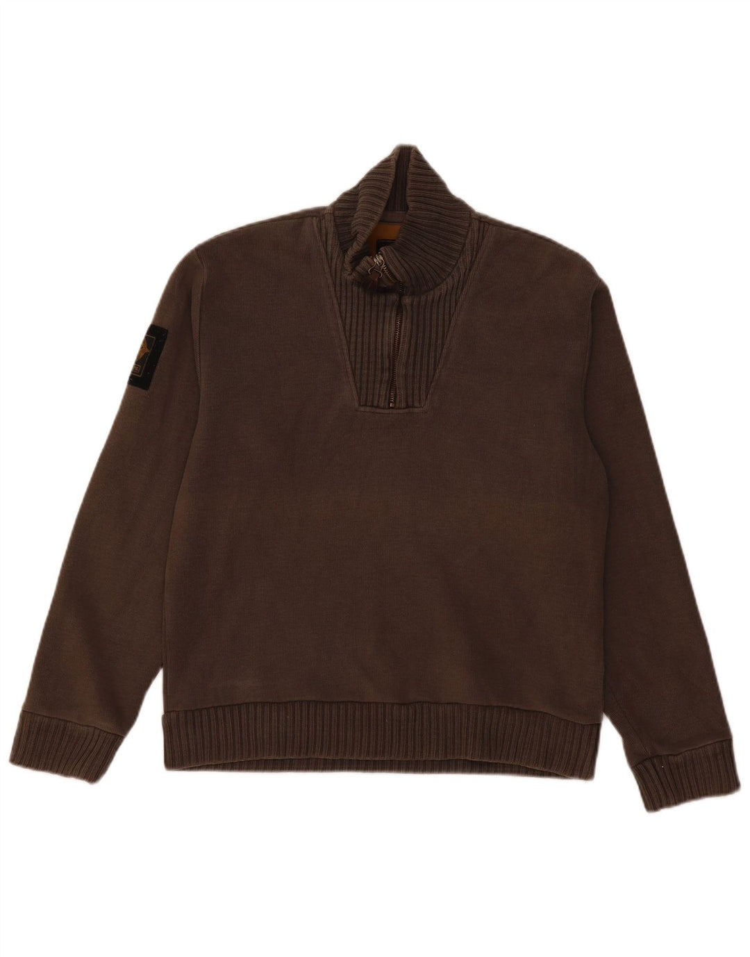 REPLAY Herre Zip Neck Jumper Sweater Medium Grå