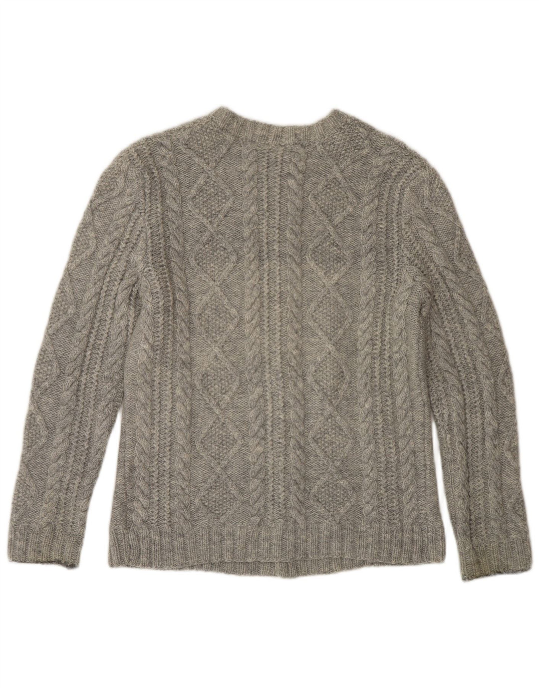 VINTAGE Dame Cardigan Sweater UK 10 Small Grey