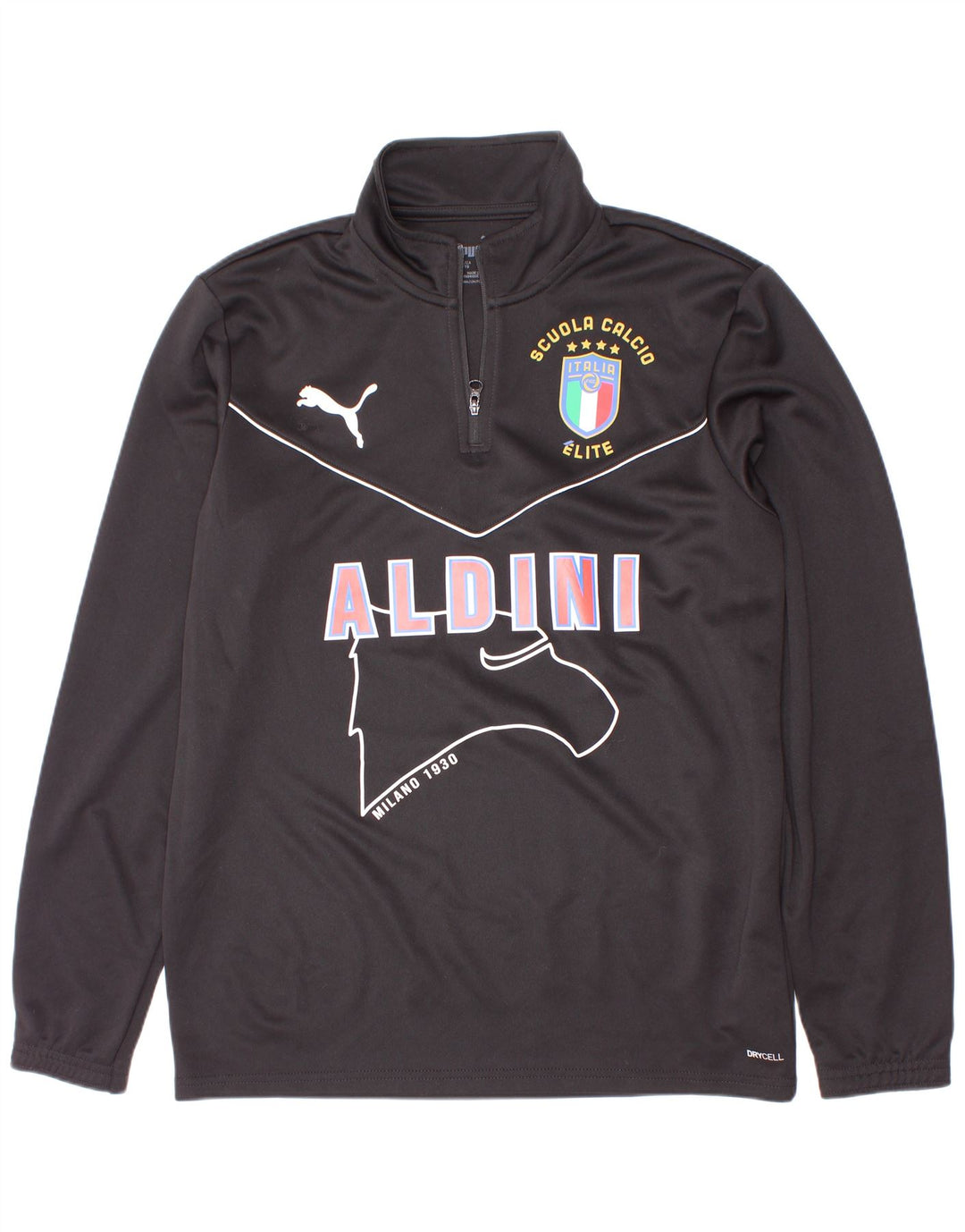 Puma Boys Scuola Calcio Grafisk Pullover Træningsdragt Top 13-14 år Sort