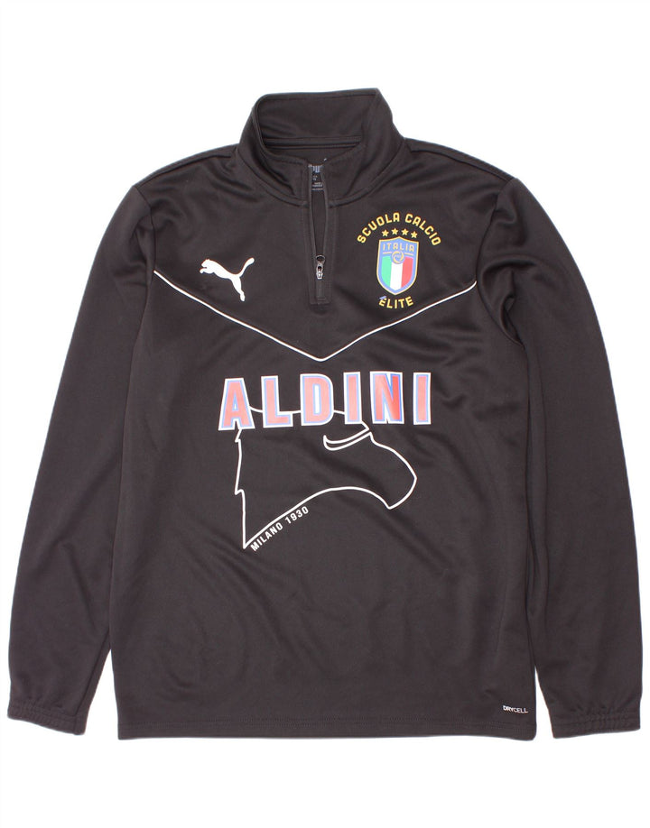 Puma Boys Scuola Calcio Grafisk Pullover Træningsdragt Top 13-14 år Sort