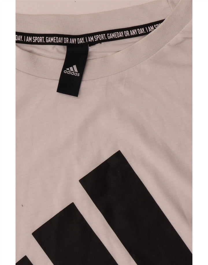 ADIDAS Herre Grafisk Vest Top Stor Hvid Sports