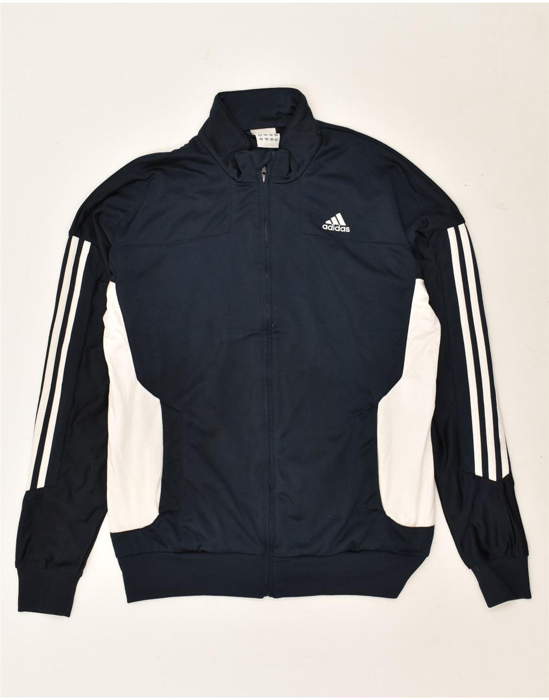 ADIDAS Mens Graphic Tracksuit Top Jacket Size 38/40 Medium Navy Blue | Vintage Adidas | Thrift | Second-Hand Adidas | Used Clothing | Messina Hembry 