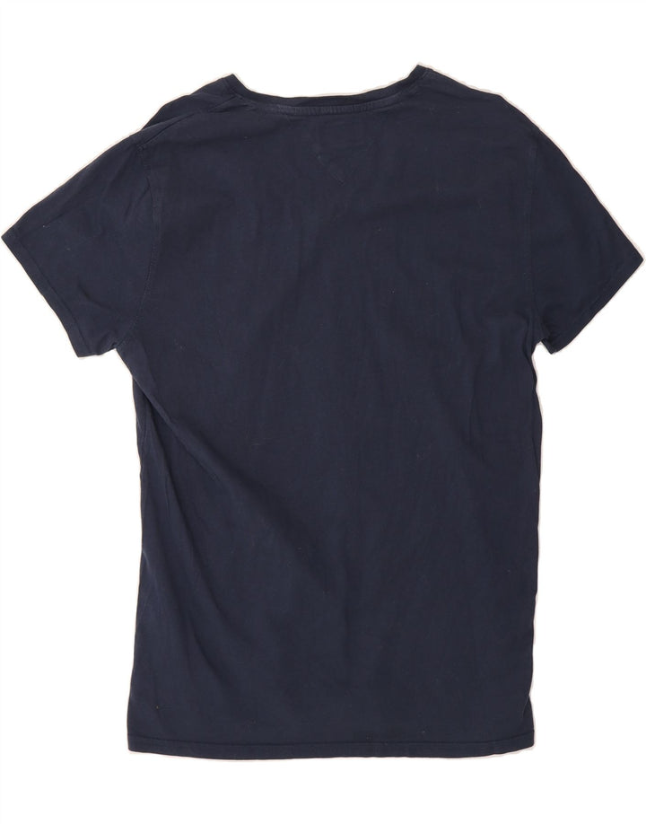 TOMMY HILFIGER Mens Regular Fit T-Shirt Top Large Navy Blue Cotton Vintage Tommy Hilfiger and Second-Hand Tommy Hilfiger from Messina Hembry 