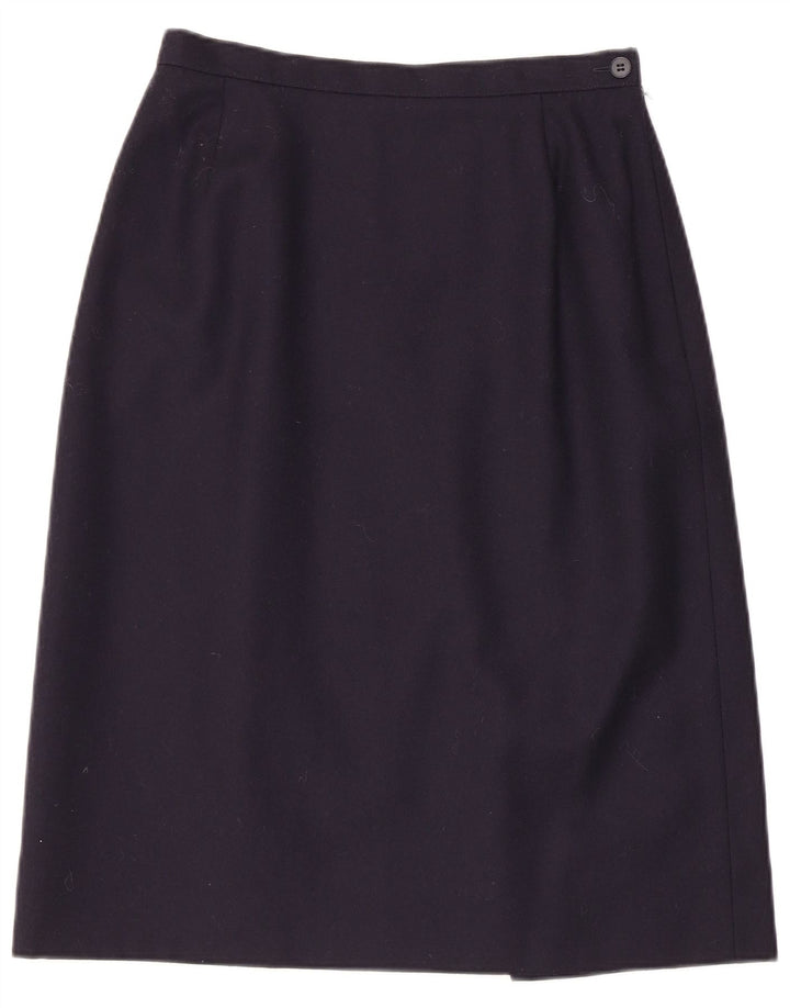 Windsmoor Midi-nederdel til kvinder UK 14 Medium W27 Marineblå Ny uld
