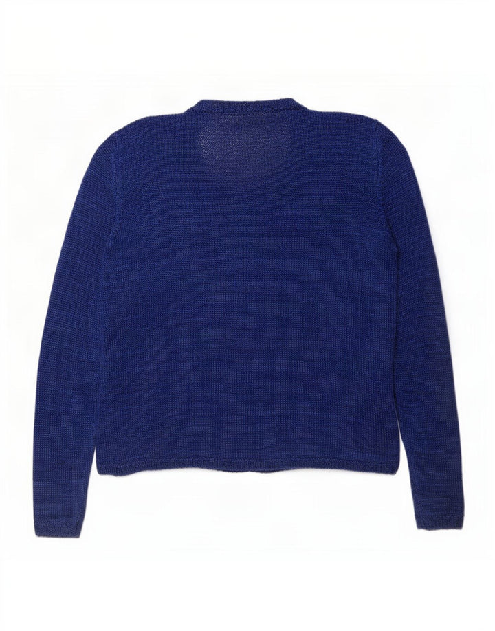Claudio Ferretti Dame Cardigan Sweater UK 12 Medium Blue Flecked