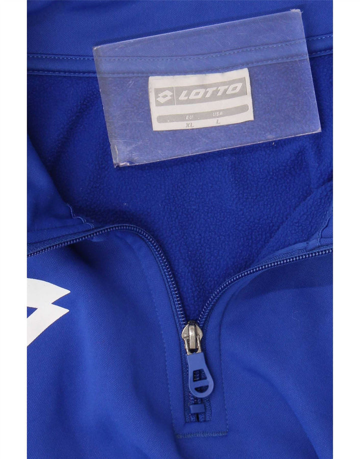 Lotto Herre Zip Neck Sweatshirt Jumper Large Blue