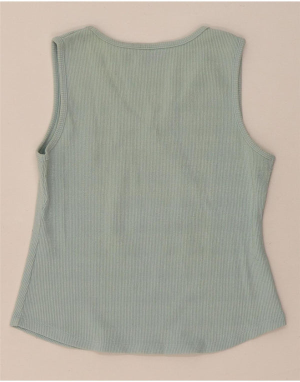 Champion Womens Crop Vest Top UK 12 Medium Blue