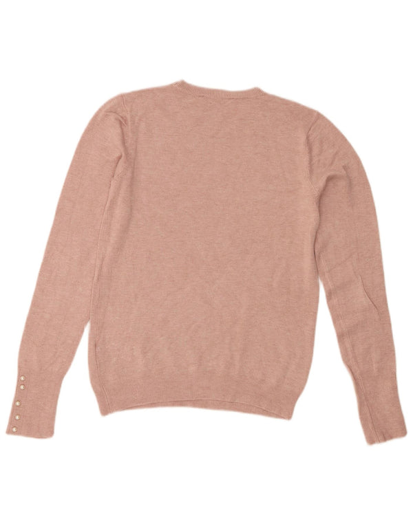 Zara Dame sweater med rund hals DK 12 Medium Pink Viscose