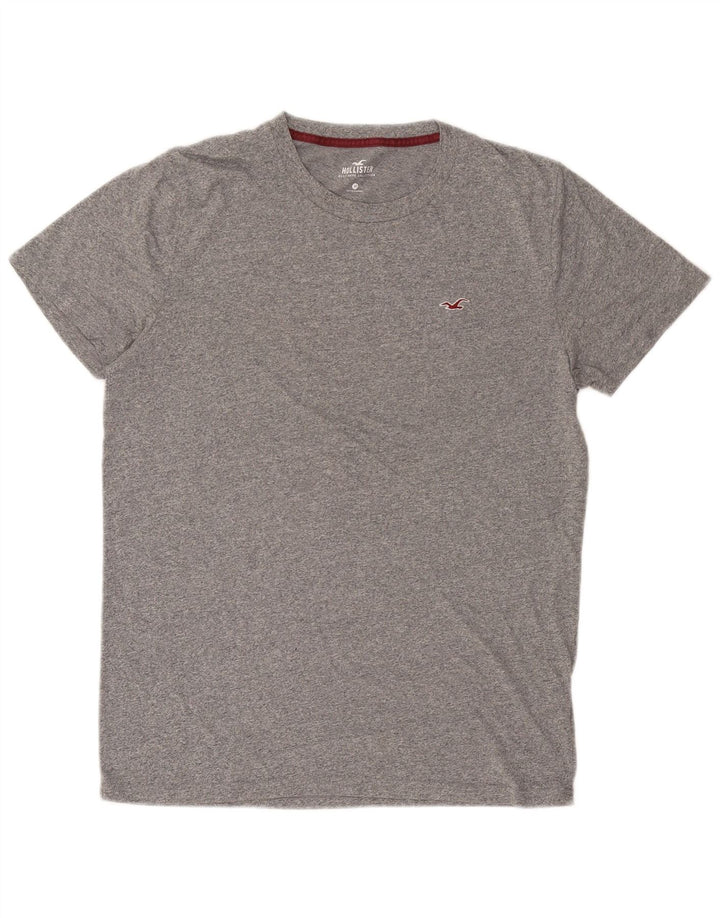 Hollister Herre T-shirt Top Medium Grey Flecked Bomuld