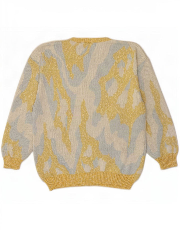 Vintage Dame Boat Neck Jumper Sweater UK 16 Stor Flerfarvet