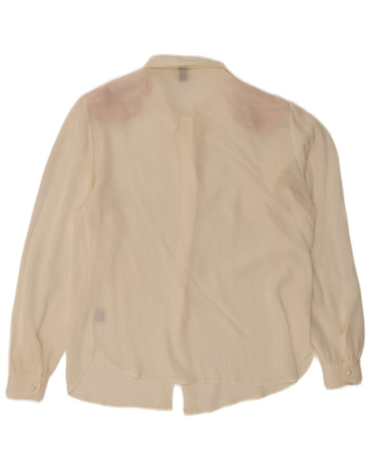 Vintage dameskjorte bluse IT 44 Medium Off White Acetate