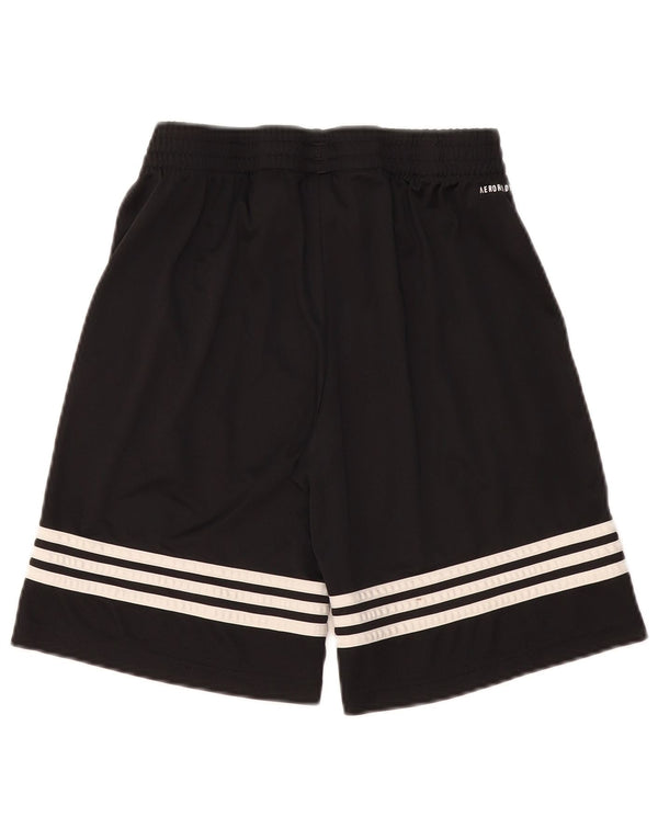 ADIDAS Boys Aeroready Sport Shorts 15-16 Years Black Polyester