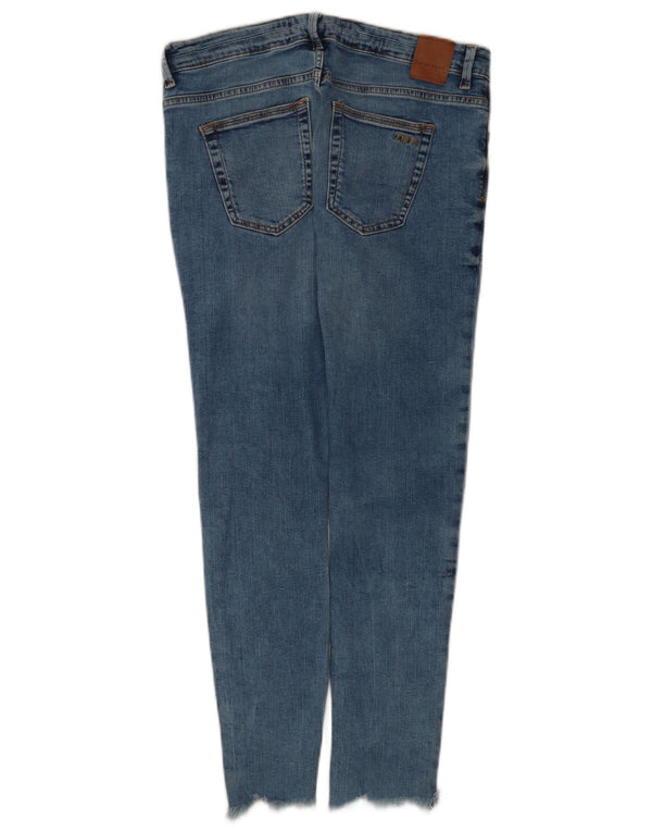 Zara Dame Distressed Skinny Jeans EU 40 Medium W30 L26 Blå Bomuld