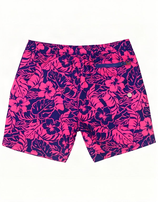 Superdry Grafiske svømmeshorts til mænd Medium Blue Floral Polyester