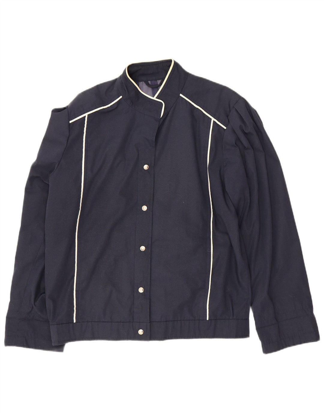 Vintage dame bomberjakke UK 16 Large Navy Blue