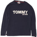 TOMMY HILFIGER Herre Regular Fit Grafisk Sweatshirt Jumper Large Navy Blue