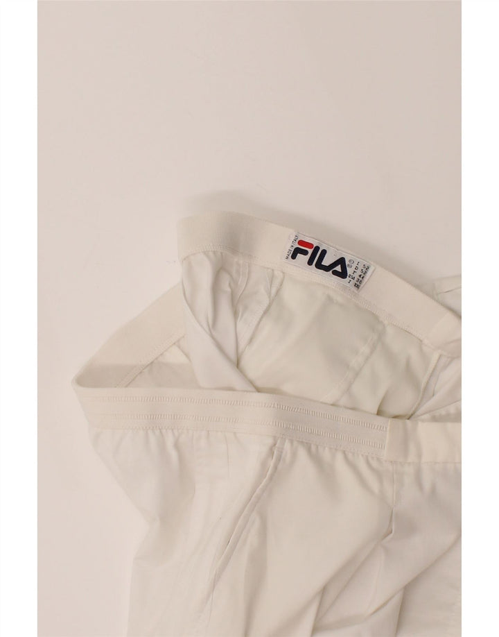 FILA Mens Sport Shorts IT 52 XL W32  White Polyester Vintage Fila and Second-Hand Fila from Messina Hembry 