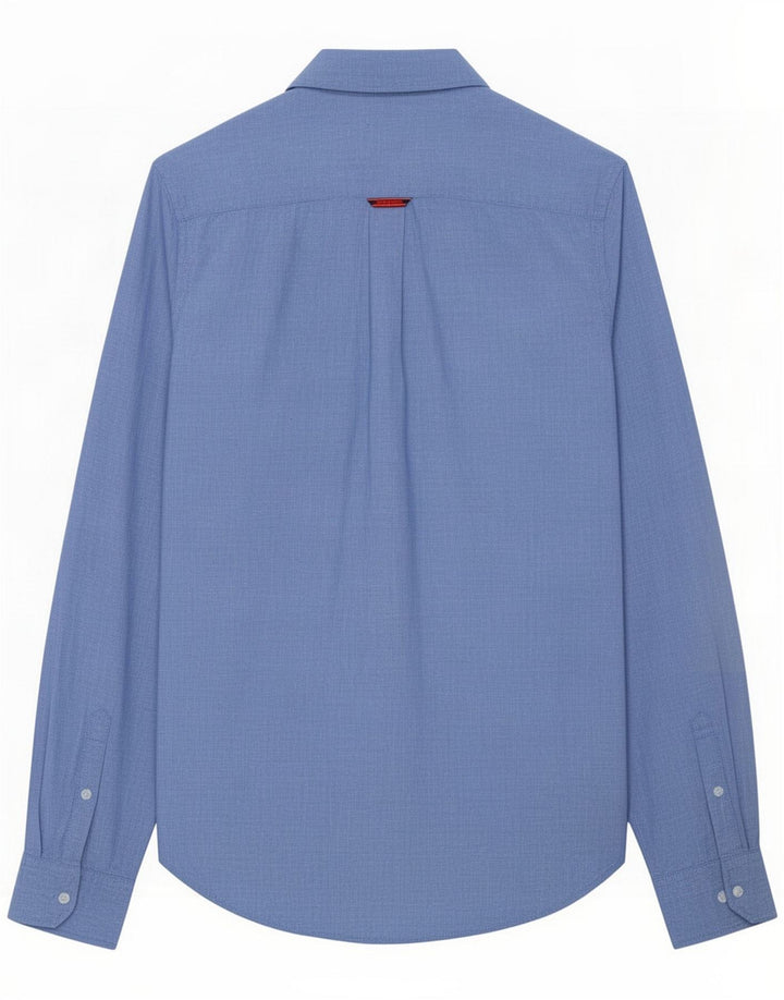 Superdry Herreskjorte Medium Blue Flecked Linen