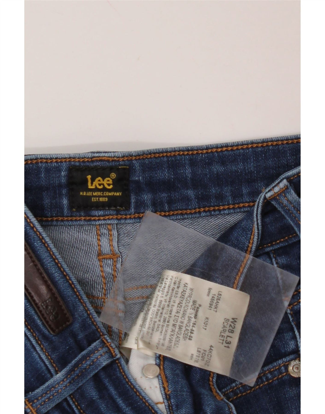 LEE Dame Scarlett Skinny Jeans W28 L29 Blå Bomuld