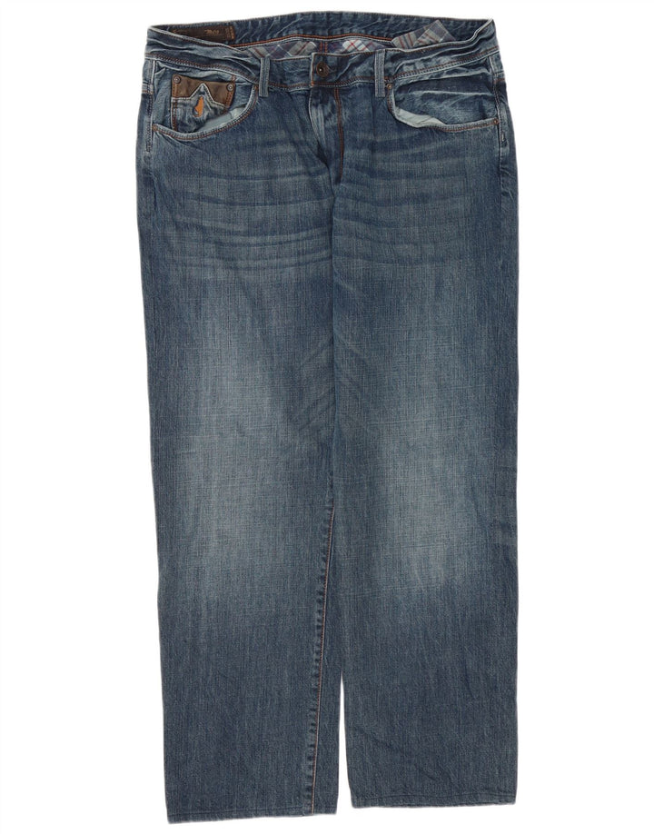 Marlboro Classics Straight Jeans til mænd W38 L29 Blå Bomuld