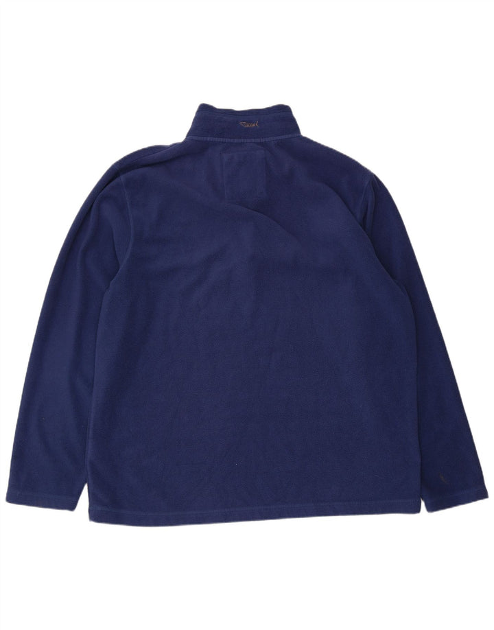 Weird Fish Herre lynlås hals fleece jumper XL marineblå polyester