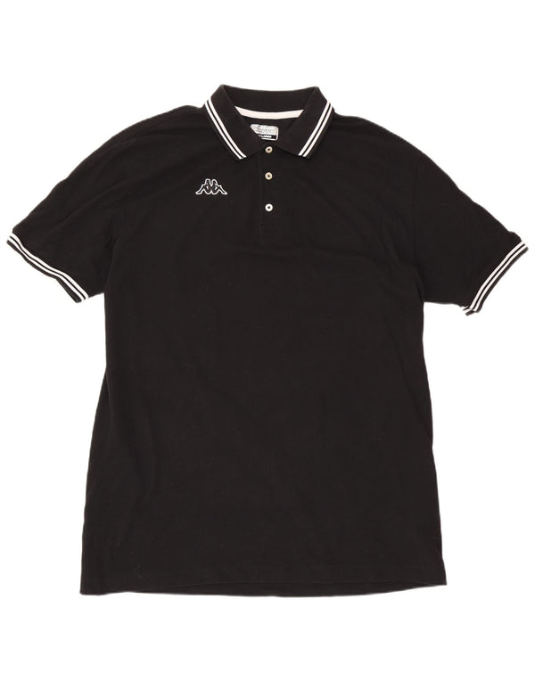 Kappa herre poloshirt 3XL sort stribet bomuld
