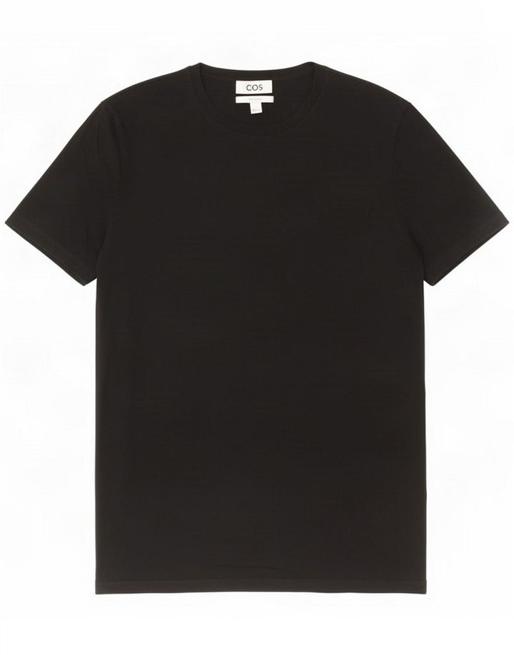 Cos Herre Regular T-Shirt Top Small Black Cotton