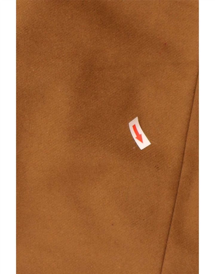 Zara Dame Dobbeltradet Frakke UK 10 Small Beige Uld