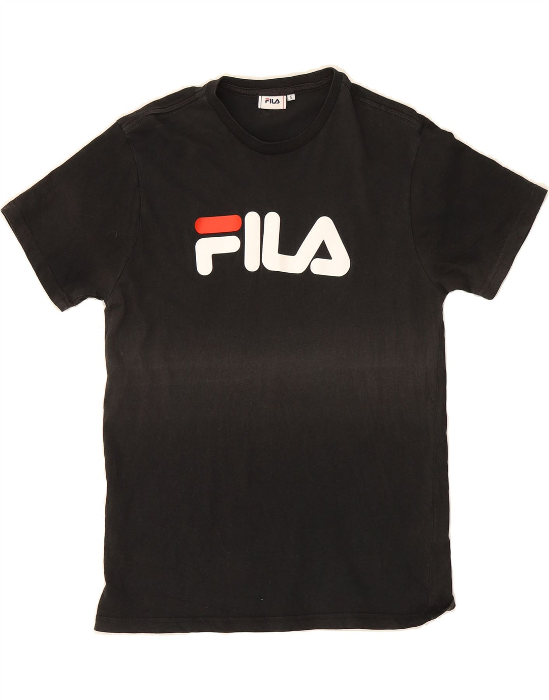 FILA Mens Graphic T-Shirt Top Small Black Cotton Vintage Fila and Second-Hand Fila from Messina Hembry 