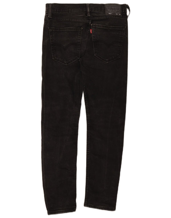 Levi's Womens 512 Slim Tapered Jeans W30 L27 Sort bomuld