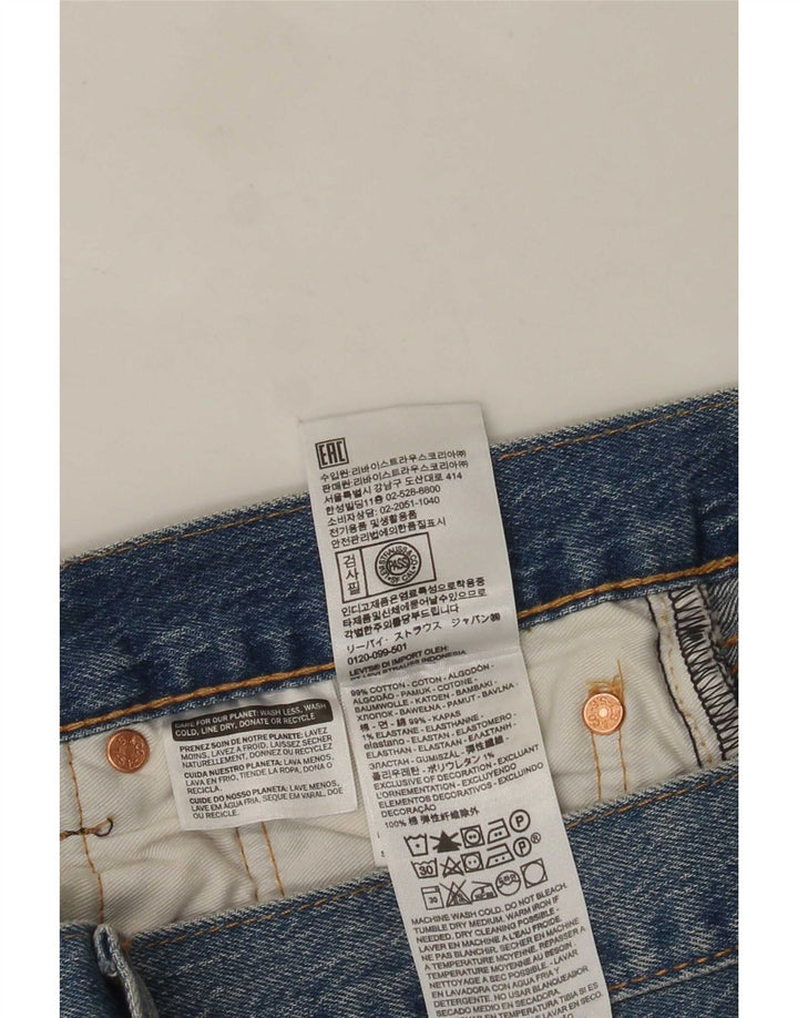 Levi's Herre 501 lige jeans W36 L32 blå bomuld