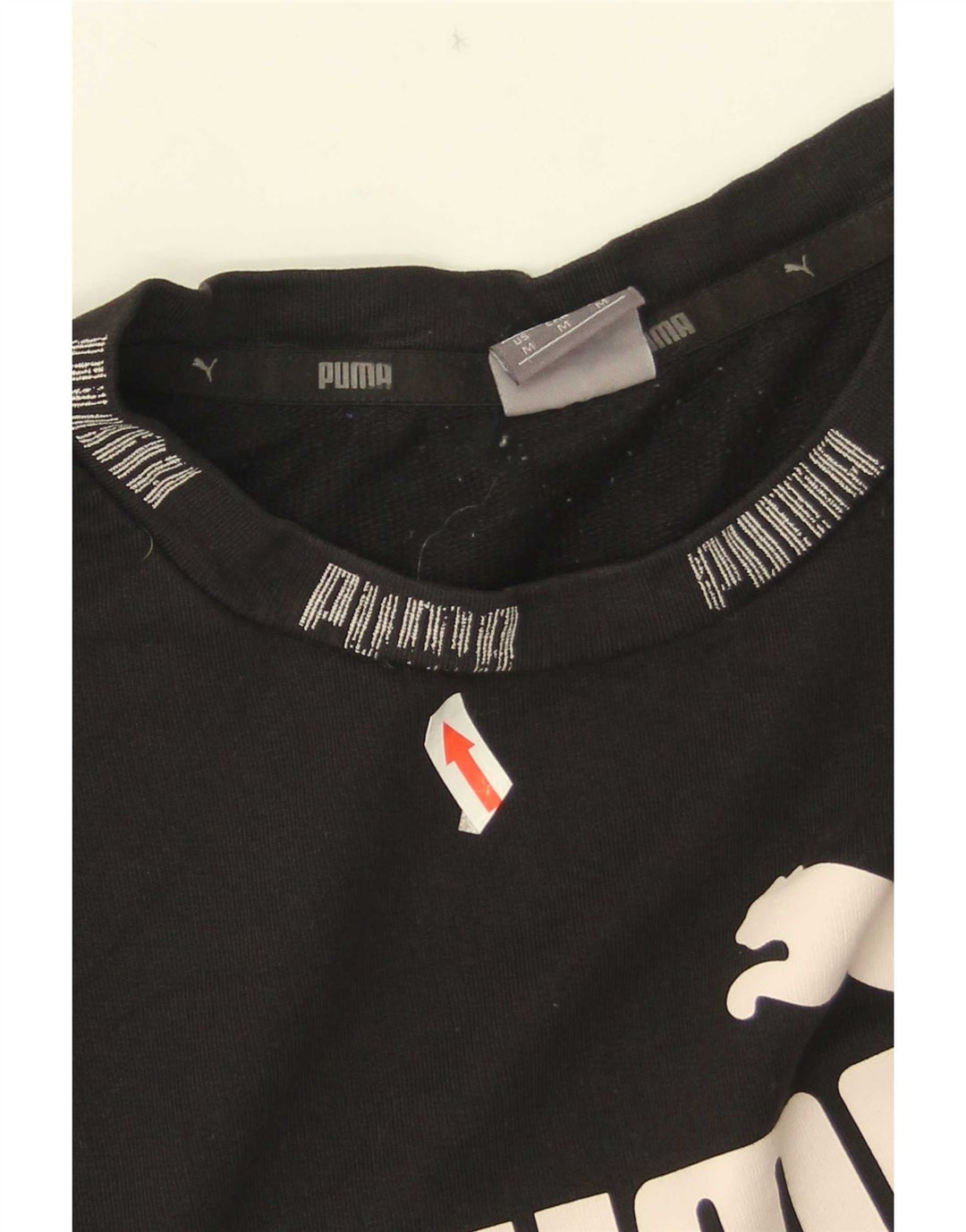 Puma Herre Grafisk T-Shirt Top Medium Sort Bomuld