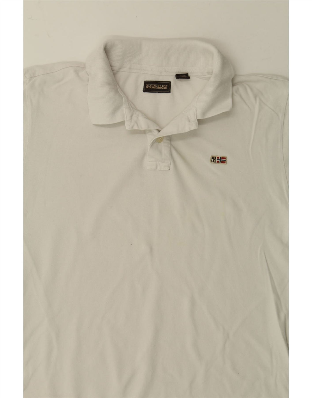 NAPAPIJRI Mens Polo Shirt Medium White Vintage Napapijri and Second-Hand Napapijri from Messina Hembry 