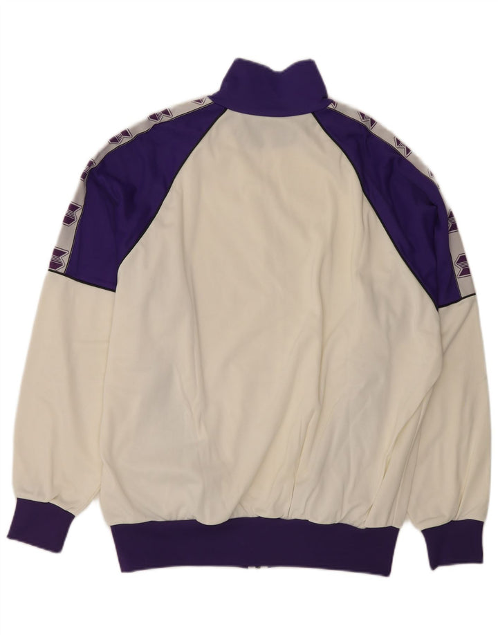 Vintage Herre grafisk hel træningsdragt Stor hvid Colourblock Polyester