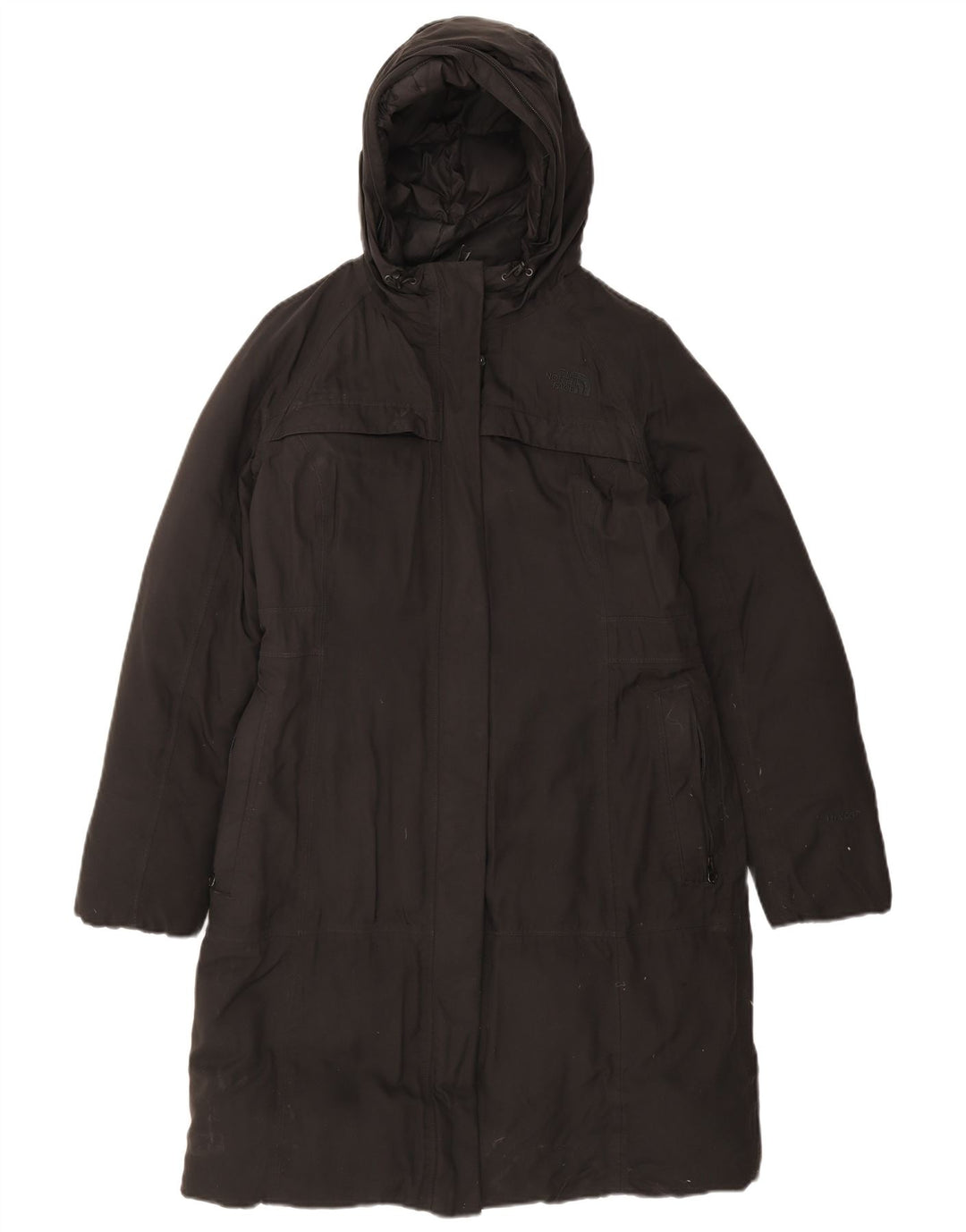 The North Face Dame Hooded Parka Jacket UK 14 Medium Black Nylon