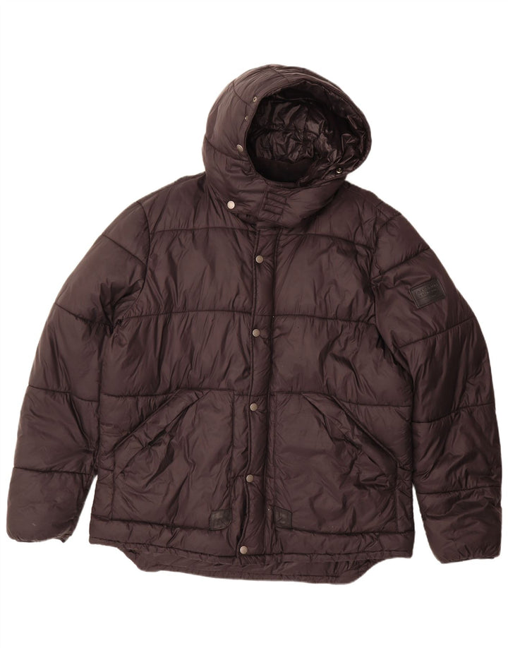 Barbour Herre hættepolstret jakke UK 42 XL Sort polyamid
