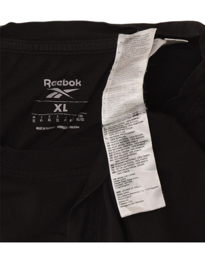 Reebok Herre grafisk T-shirt top XL sort bomuld